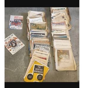 Vintage piano music sheets